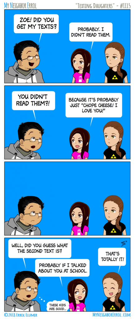 Comic #1115 – “Texting Daughters”