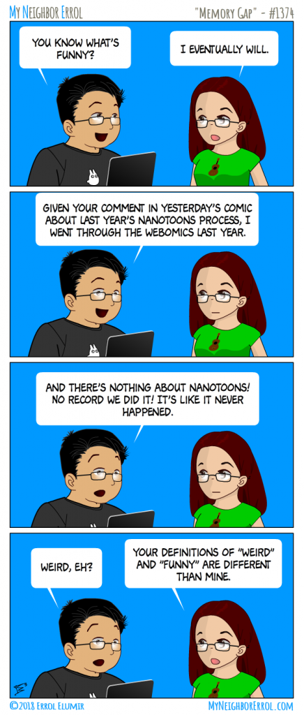 Comic #1374 – “Memory Gap”